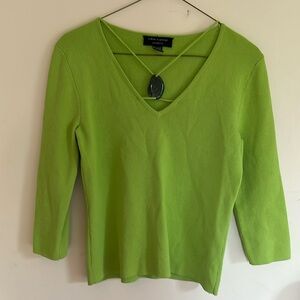 Cable & Gauge Green 3/4 Sleeve Blouse